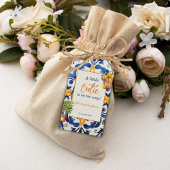 italiaans blauw Tegel cutie Sinaasappel citrus Bab Cadeaulabel