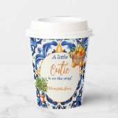 italiaans blauw Tegel cutie Sinaasappel citrus Bab Papieren Bekers (Achterkant)