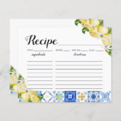 Italiaans blauw Tegel Lemons Vrijgezellenfeest Rec (Voorkant / Achterkant)