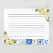 Italiaans blauw Tegel Lemons Vrijgezellenfeest Rec (Achterkant)