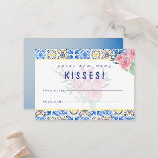 Italiaans Blauw Tegel Mamma Mia Game Kaart Plaatskaartje