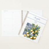 Italiaans blauw tegels en citroenen | JOUW NAAM Planner (Display)