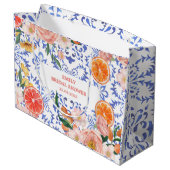 Italiaans blauw tegels mediterraan Vrijgezellenfee Groot Cadeauzakje (Achterkant Gekanteld)