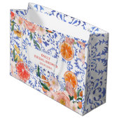 Italiaans blauw tegels mediterraan Vrijgezellenfee Groot Cadeauzakje (Voorkant Gekanteld)