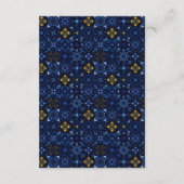 Italiaans blauw tegels wilde bloemen bruiloft deta informatiekaartje (Achterkant)