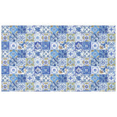 Italiaans blauw, wit & geel mediterraan patroon tafelkleed (Voorkant (Horizontaal))