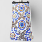 Italiaans Blauwe Mozaïek Golfheadcover (Draai 90)