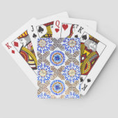 Italiaans Blauwe Mozaïek Pokerkaarten (Achterkant)