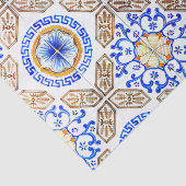 Italiaans Blauwe Mozaïek Tissuepapier (Detail)