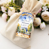 Italiaans Blauwe tegels boogcitroenen vrijgezellen Cadeaulabel