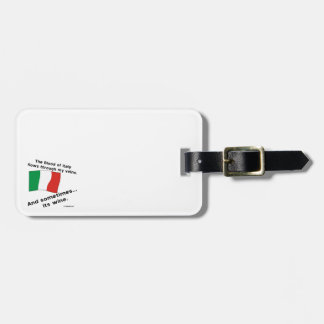 Italiaans bloed stroomt door de aderen soms is het bagagelabel