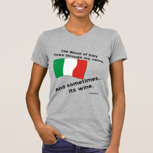 Italiaans bloed stroomt door de aderen soms is het t-shirt
