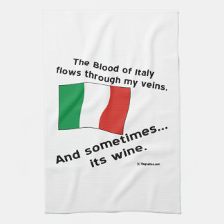 Italiaans bloed stroomt door de aderen soms is het theedoek