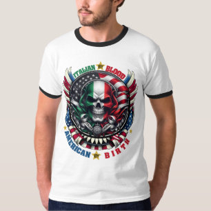 Italiaans bloed van Amerikaanse geboorte Italiaans T-shirt