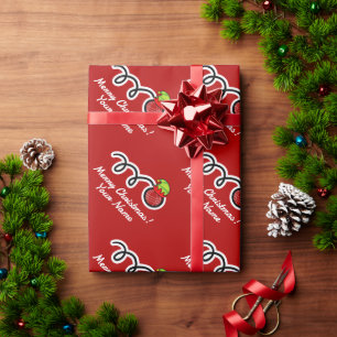 Italiaans bocce bal met Elf pet aangepaste kerst Cadeaupapier
