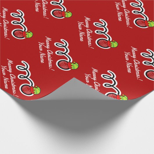 Italiaans bocce bal met Elf pet aangepaste kerst Cadeaupapier (Hoek)