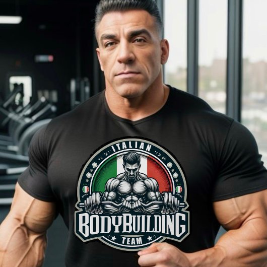 Italiaans bodybuildingteam t-shirt