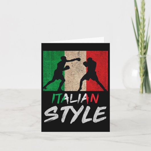 Italiaans boekenstijl Italië Pride Boxing Mannen j Kaart (Voorkant)