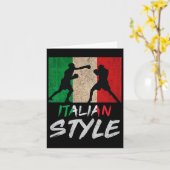 Italiaans boekenstijl Italië Pride Boxing Mannen j Kaart (Gele Bloem)