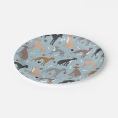 Italiaans Bot van Greyhound Dog en Bord van poespa (Gekanteld)