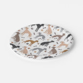 Italiaans Bot van Greyhound Dog en Bord van poespa (Gekanteld)