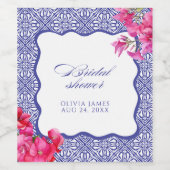 Italiaans bougainvillea vrijgezellenfeest wijn etiket (Enkel label)