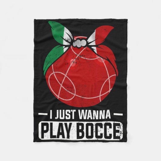 Italiaans bowlingspel Italië Bocce Byll Fleece Deken (Voorkant)