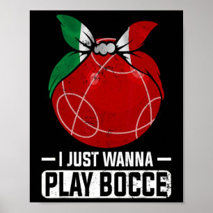 Italiaans bowlingspel Italië Bocce Byll Poster
