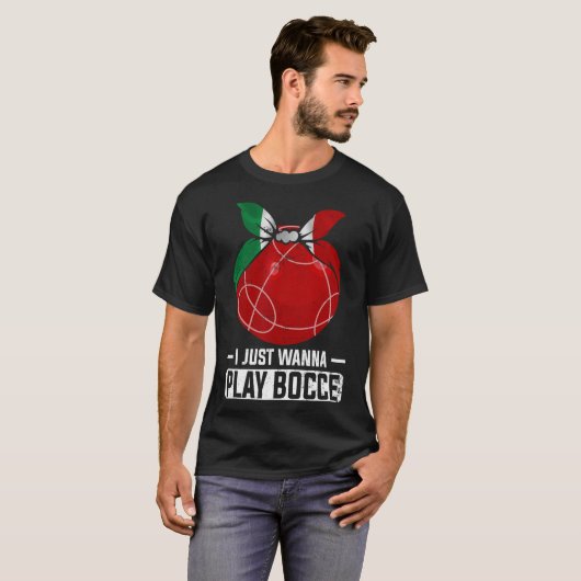 Italiaans bowlingspel Italië Bocce Byll T-shirt (Voorkant volledig)