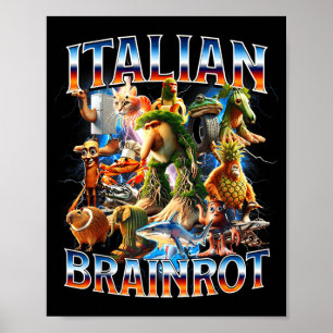 Italiaans-brainrot ai gegenereerde dieren gen z ma poster