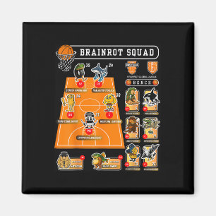 Italiaans-brainrot Basketbal Squad Sport Meme Funn Magneet