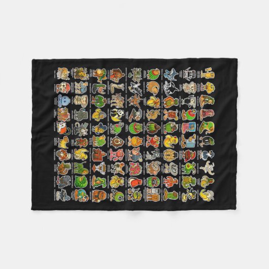 Italiaans-brainrot Gen Z Funny Meme 90 Brainrot Ch Fleece Deken (Voorkant (Horizontaal))