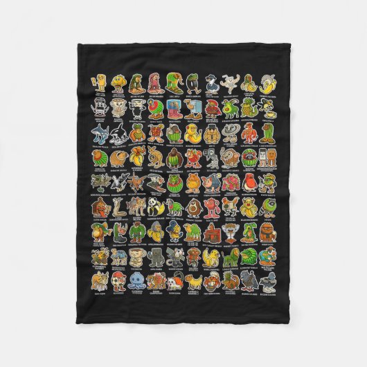 Italiaans-brainrot Gen Z Funny Meme 90 Brainrot Ch Fleece Deken (Voorkant)