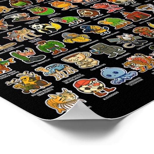 Italiaans-brainrot Gen Z Funny Meme 90 Brainrot Ch Poster (Hoek)