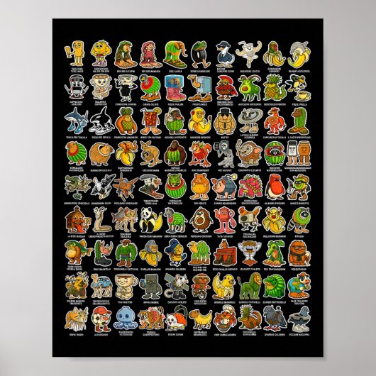 Italiaans-brainrot Gen Z Funny Meme 90 Brainrot Ch Poster (Voorkant)