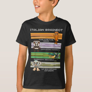Italiaans Brainrot Meme Grappig Compilatie Karakte T-shirt