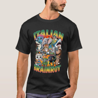 Italiaans Brainrot Meme Karakter Dieren Gen Z Mann T-shirt