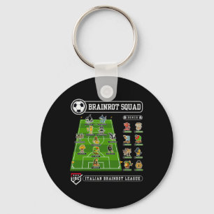 Italiaans-brainrot Sport Meme Voetbal Squad Footll Sleutelhanger