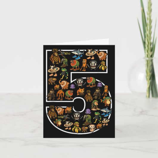 Italiaans Brainrot Verjaardag 5 Leeftijd Meme 5e K Kaart (Voorkant)