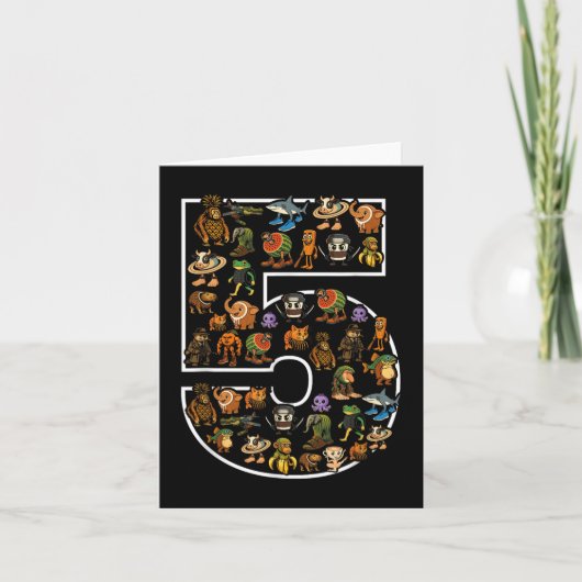 Italiaans Brainrot Verjaardag 5 Leeftijd Meme 5e K Kaart (Voorkant)