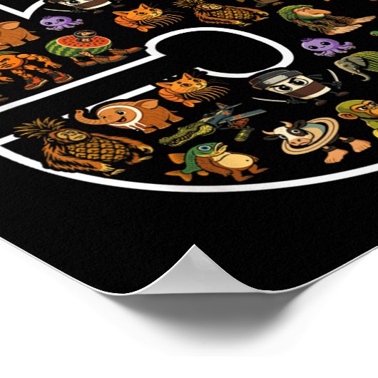 Italiaans Brainrot Verjaardag 5 Leeftijd Meme 5e K Poster (Hoek)