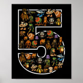 Italiaans Brainrot Verjaardag 5 Leeftijd Meme 5e K Poster (Voorkant)