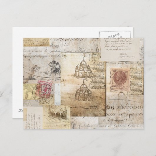 Italiaans Briefkaart van de kathedraal van Rome (Voorkant / Achterkant)