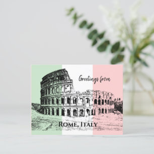 Italiaans Briefkaart voor de vlag Colosseum Design