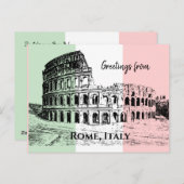 Italiaans Briefkaart voor de vlag Colosseum Design (Voorkant / Achterkant)