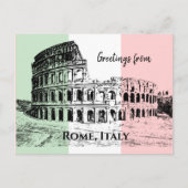 Italiaans Briefkaart voor de vlag Colosseum Design (Voorkant)