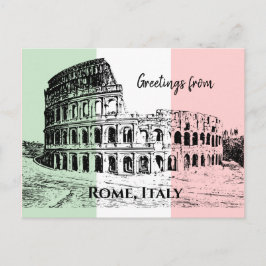 Italiaans Briefkaart voor de vlag Colosseum Design