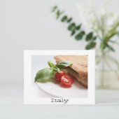 Italiaans briefkaart voor de voedseltekst (Staand voorkant)