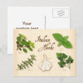 Italiaans Briefkaart voor kruiden aanpassen (Voorkant / Achterkant)