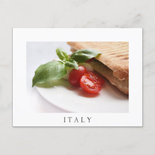 Italiaans briefkaart voor voedselpanini broodje wi